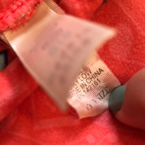 LuLaRoe Coral/Teal Sax Musical Leggings OS - Picture 3 of 6